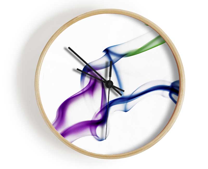 Multi-Coloured Smoke Clock - Wallart-Direct UK