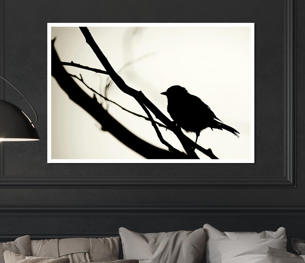 Birds Pirch Print Poster Wall Art