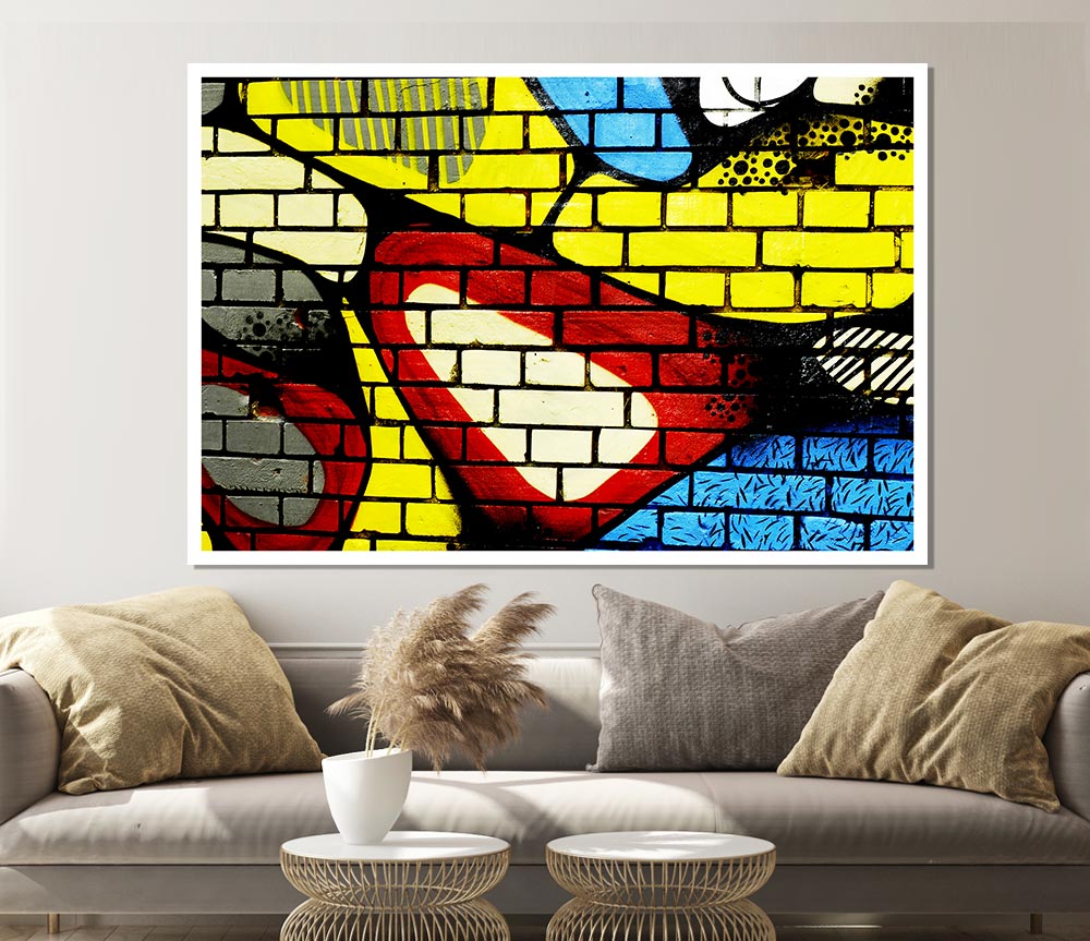 Bricks Of Colour Print Poster Wall Art