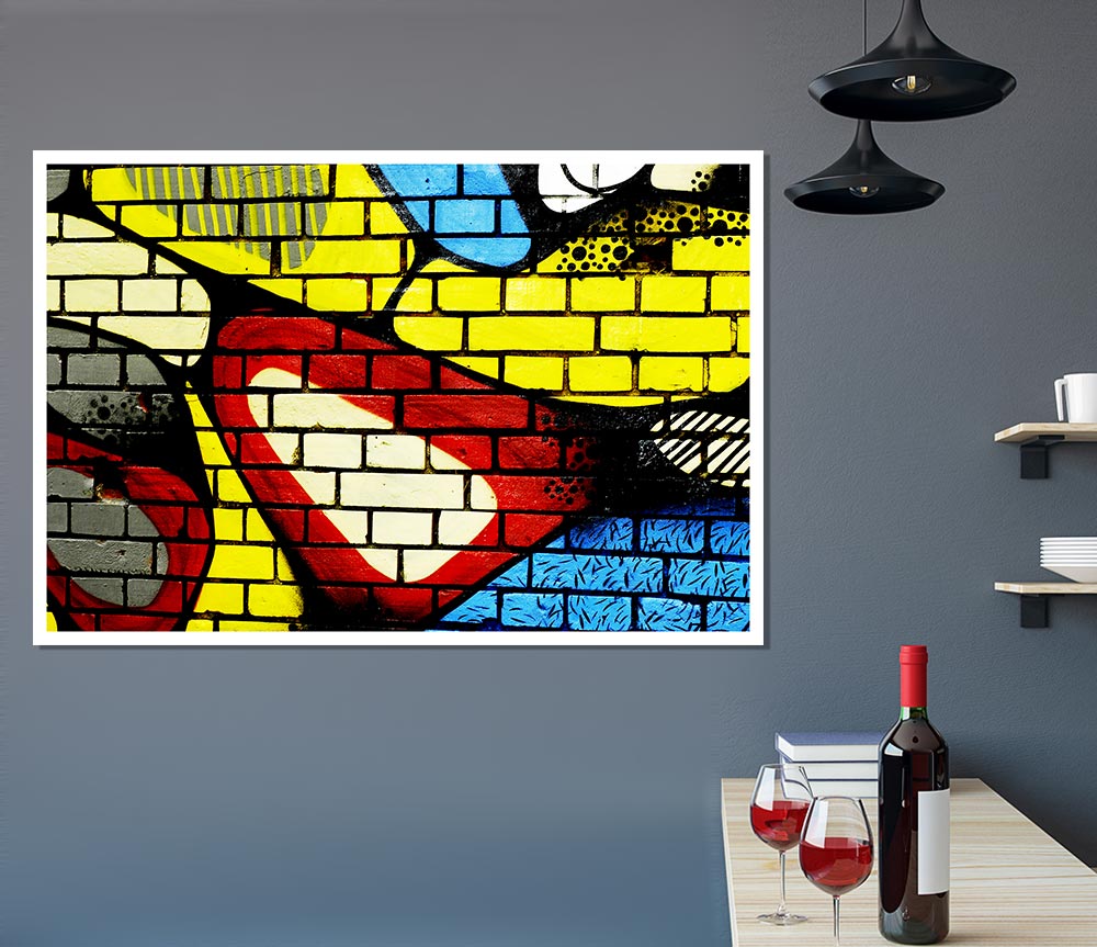 Bricks Of Colour Print Poster Wall Art