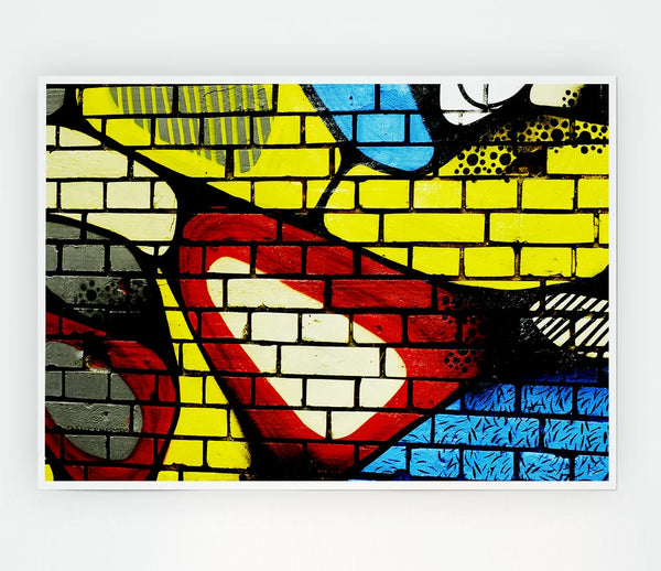 Bricks Of Colour Print Poster Wall Art