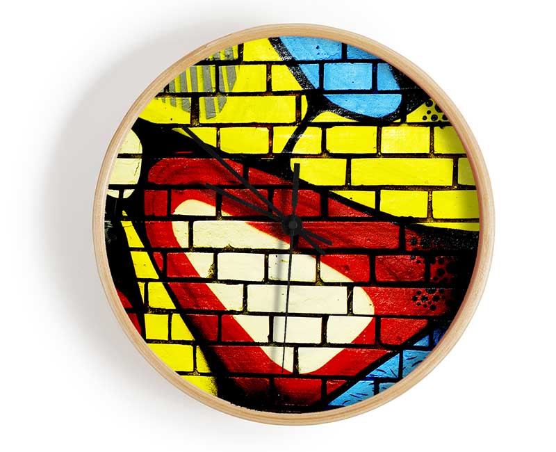 Bricks Of Colour Clock - Wallart-Direct UK