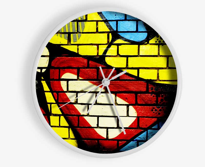 Bricks Of Colour Clock - Wallart-Direct UK