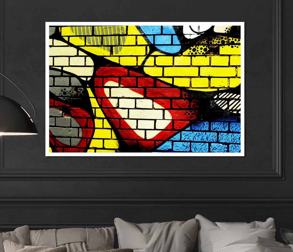 Bricks Of Colour Print Poster Wall Art