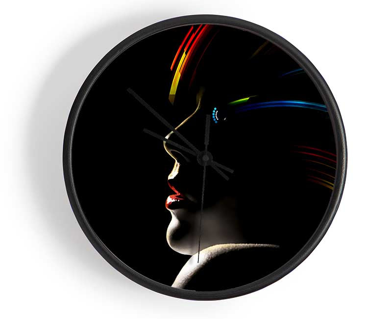 Rainbow Hair Clock - Wallart-Direct UK