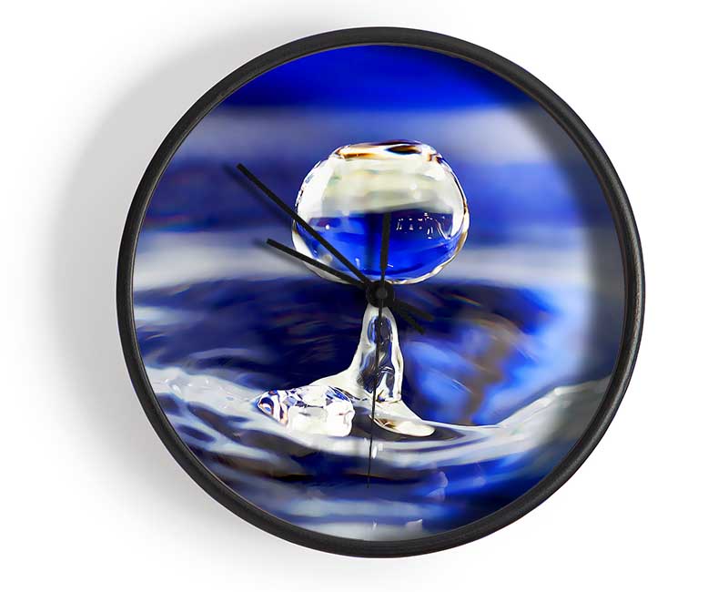 Blue Water Droplet Clock - Wallart-Direct UK