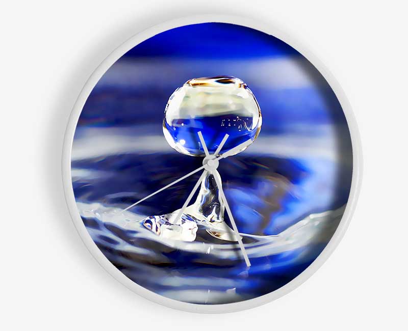 Blue Water Droplet Clock - Wallart-Direct UK