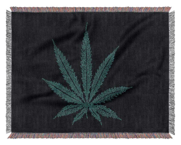 Ganja Leaf Woven Blanket