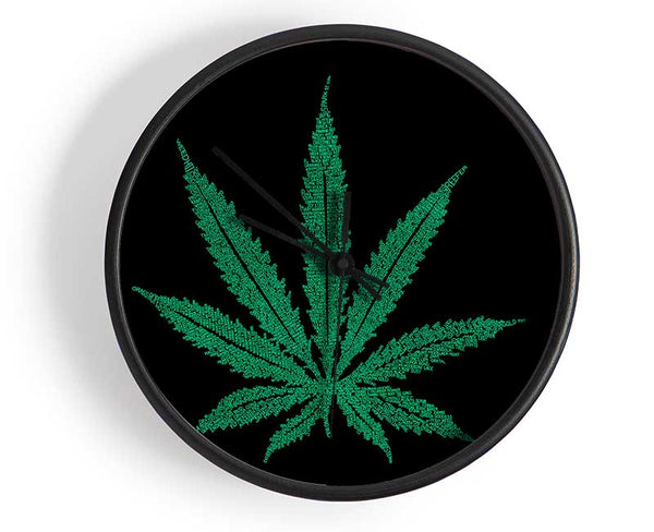 Ganja Leaf Clock - Wallart-Direct UK