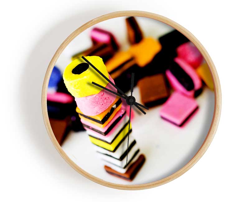 Liquorice Allsorts Stack Clock - Wallart-Direct UK