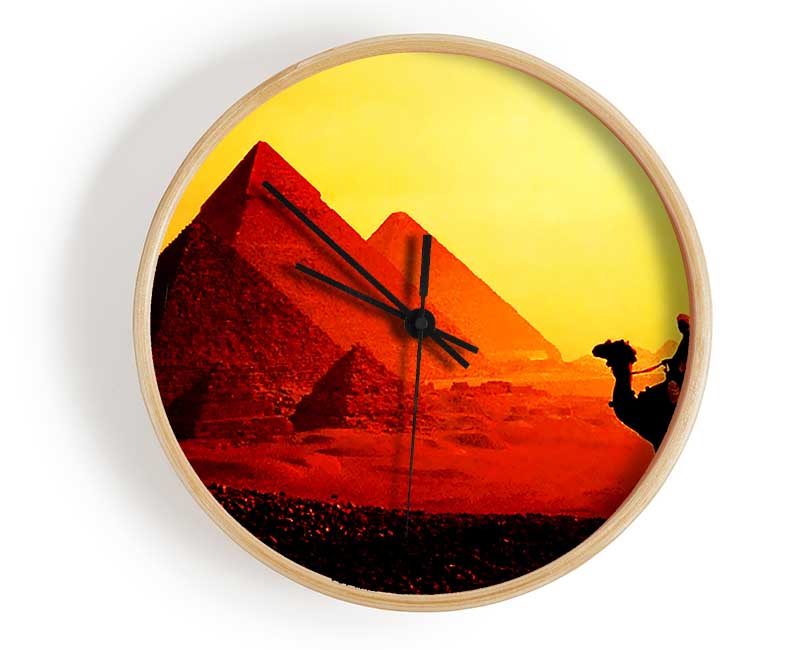 Camel Pyramid Ride Clock - Wallart-Direct UK