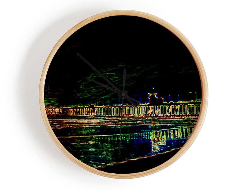 Night Pier Clock - Wallart-Direct UK