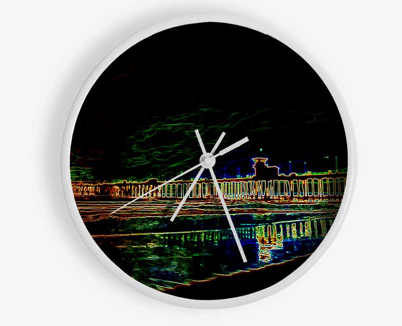 Night Pier Clock - Wallart-Direct UK