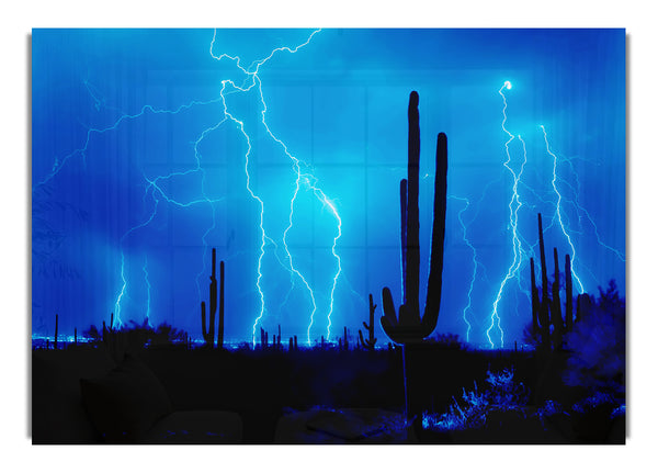 Blue Lightning Storm