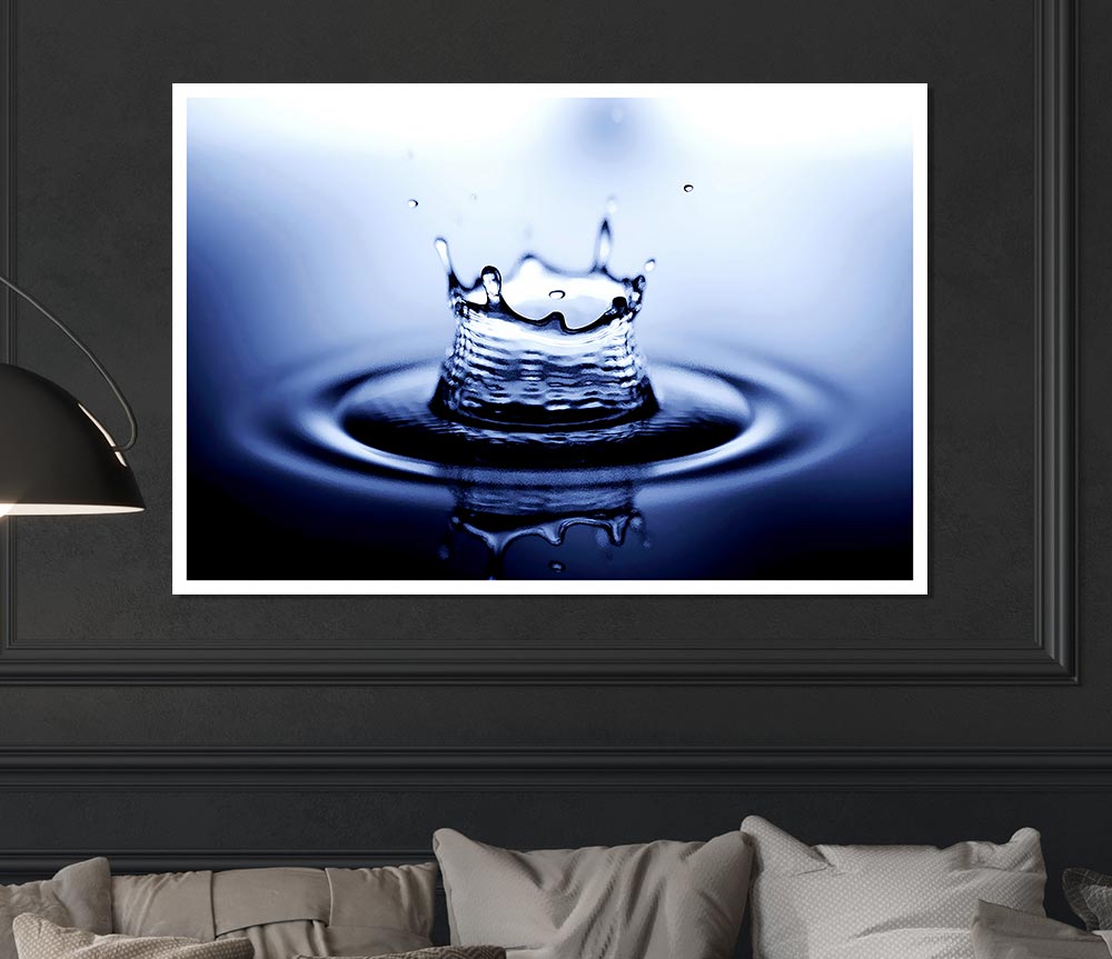 Water Drop Reflections Print Poster Wall Art