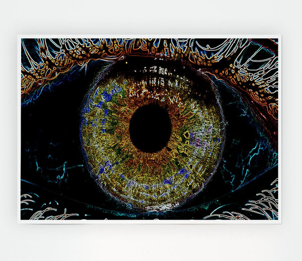 Abstract Eye Print Poster Wall Art