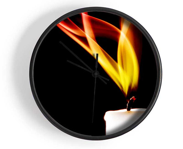 Flame Of A Candle Clock - Wallart-Direct UK