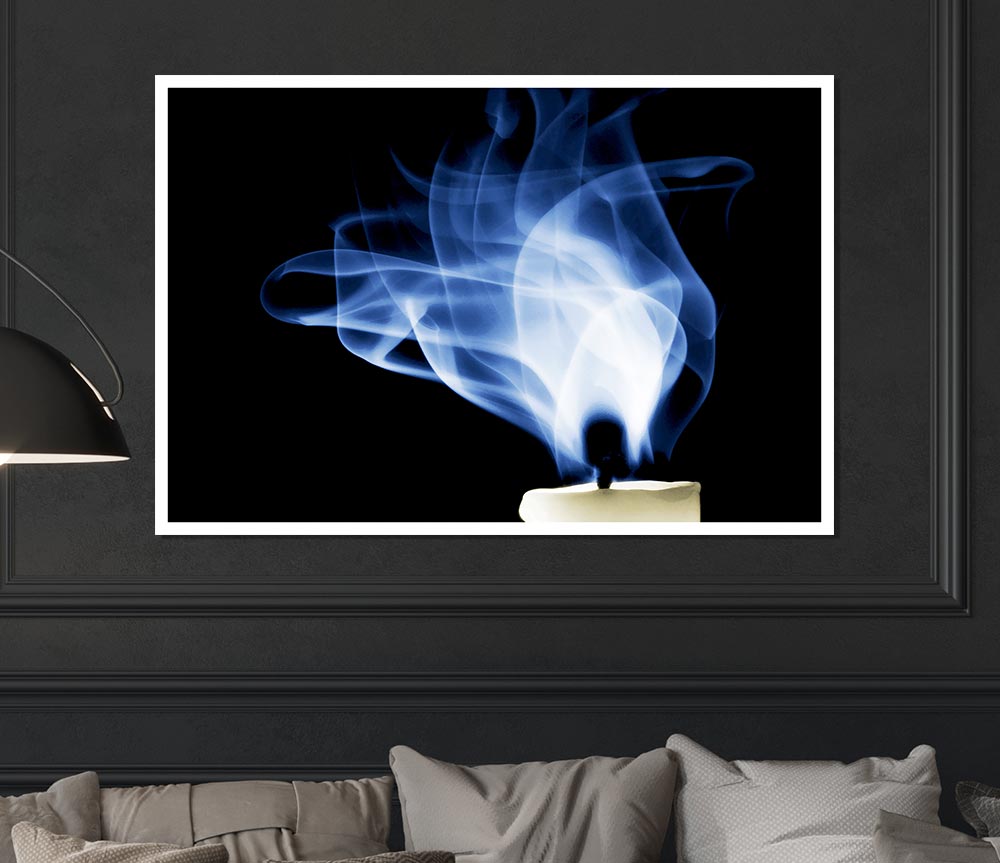 Candle Smoke Print Poster Wall Art