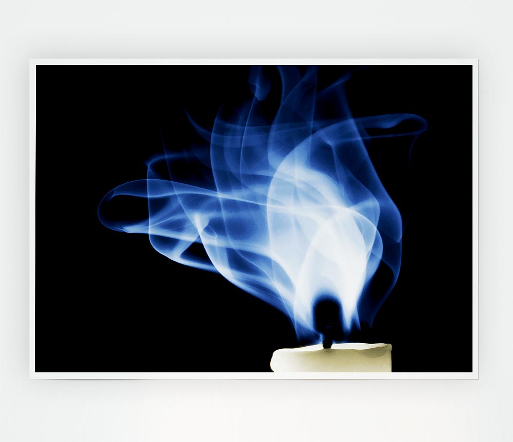 Candle Smoke Print Poster Wall Art