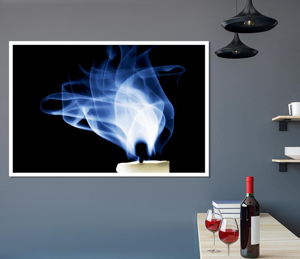 Candle Smoke Print Poster Wall Art