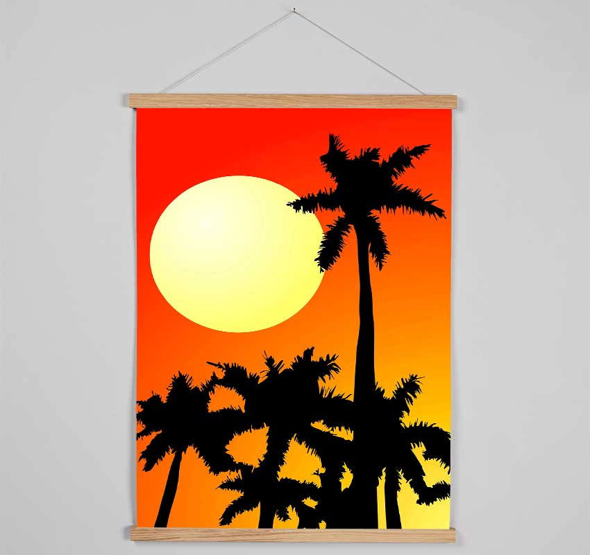 Palm Tree Sun Hanging Poster - Wallart-Direct UK