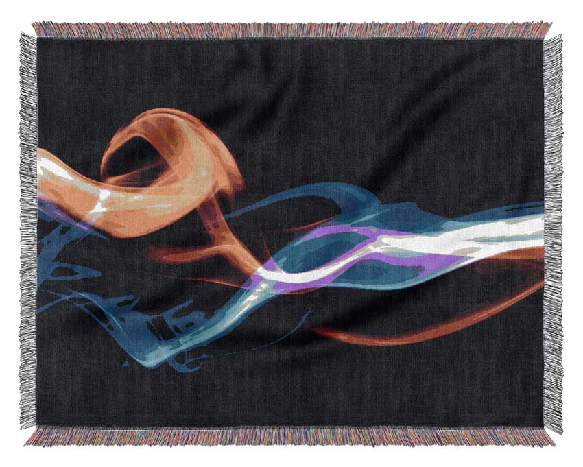 Flames Of Smoke Woven Blanket