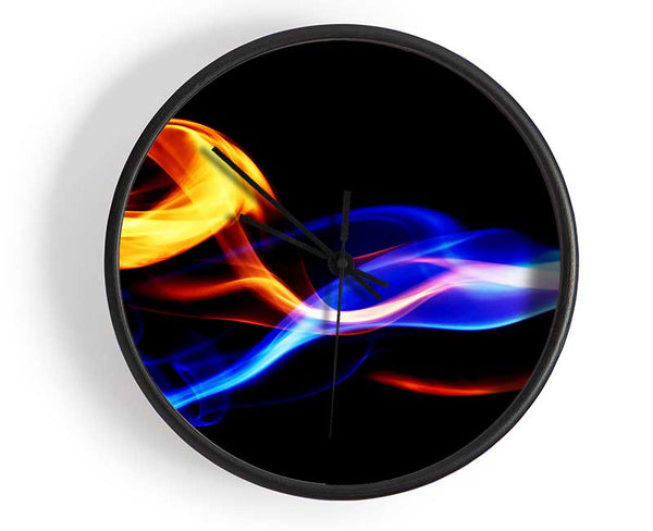 Flames Of Smoke Clock - Wallart-Direct UK