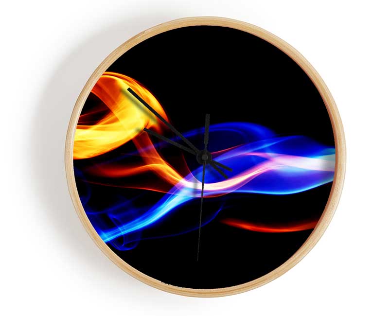 Flames Of Smoke Clock - Wallart-Direct UK