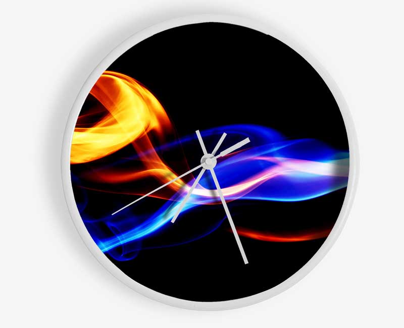 Flames Of Smoke Clock - Wallart-Direct UK