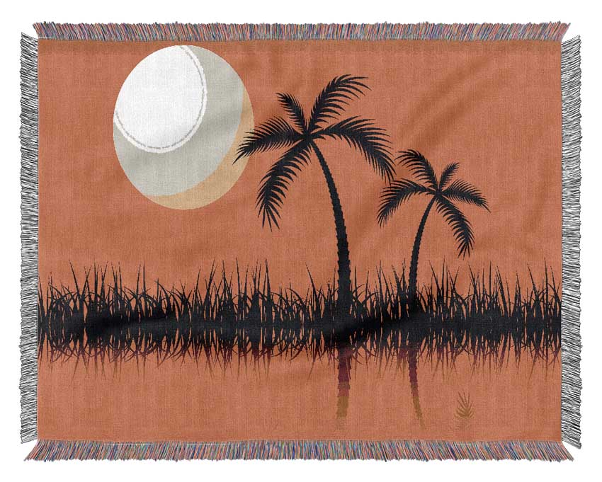 Palm Tree Bay Woven Blanket