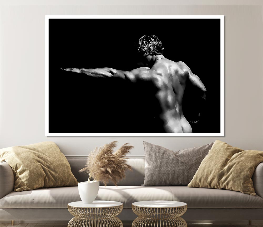 Contours Of A Man Print Poster Wall Art