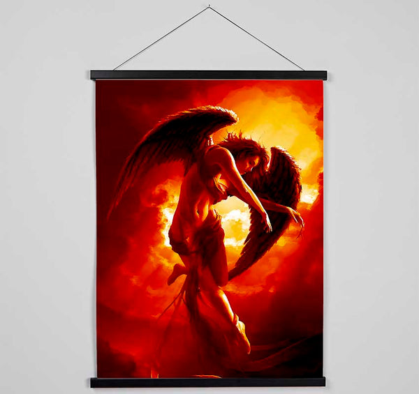 Red Guardian Angel Hanging Poster - Wallart-Direct UK