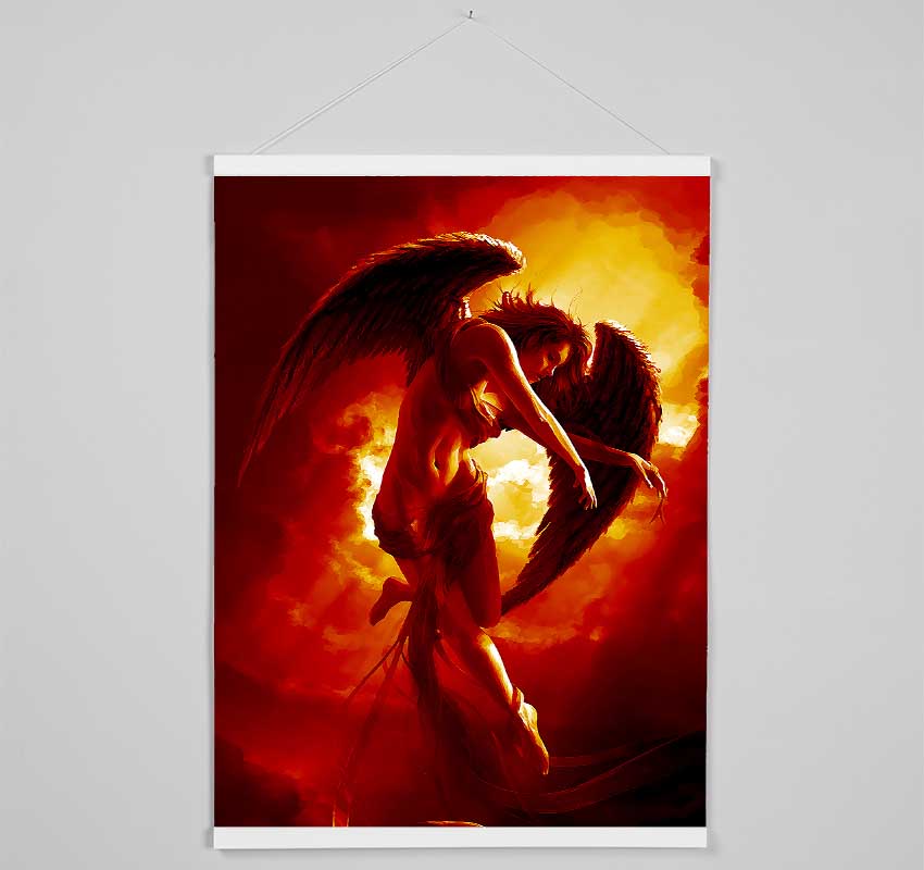 Red Guardian Angel Hanging Poster - Wallart-Direct UK