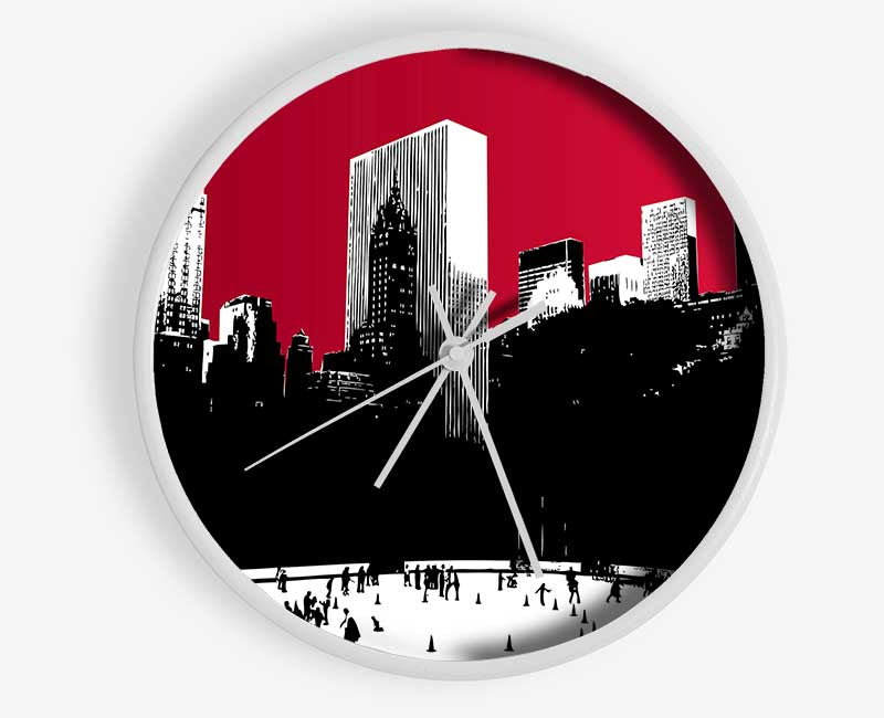 Painting The City Red Clock - Wallart-Direct UK