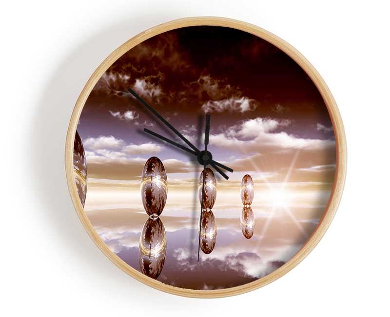 Spheres Of The Ocean Skies Clock - Wallart-Direct UK