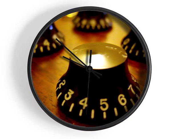 Guitar Dials Close-Up Clock - Wallart-Direct UK