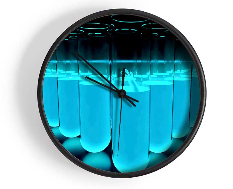 Blue Test Tubes Clock - Wallart-Direct UK