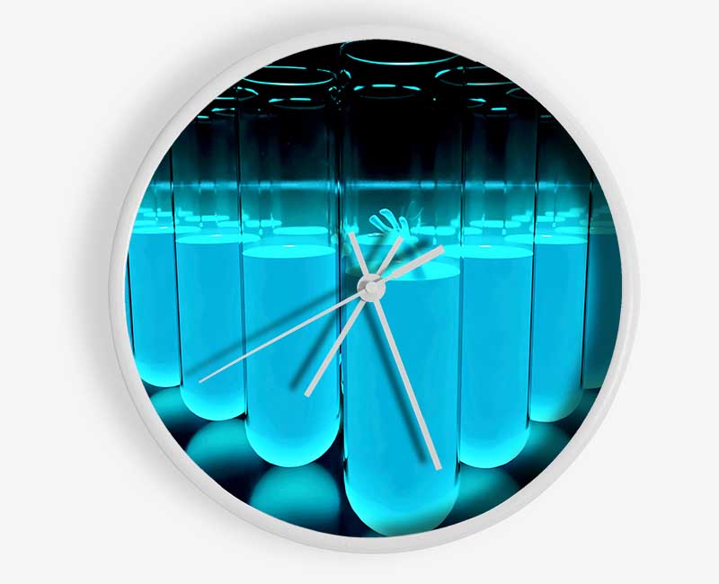 Blue Test Tubes Clock - Wallart-Direct UK