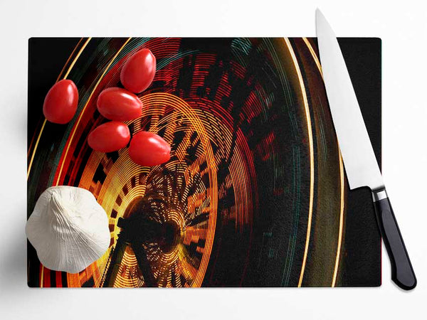 Ferris Wheel At Night Glass Chopping Board