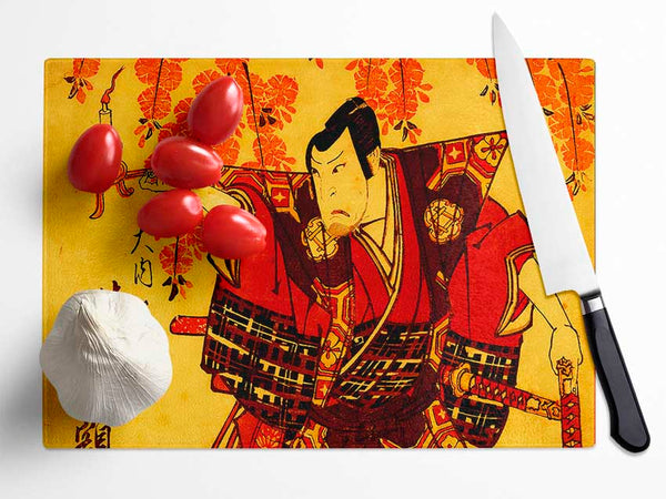 Japanese Warrior Glass Chopping Board