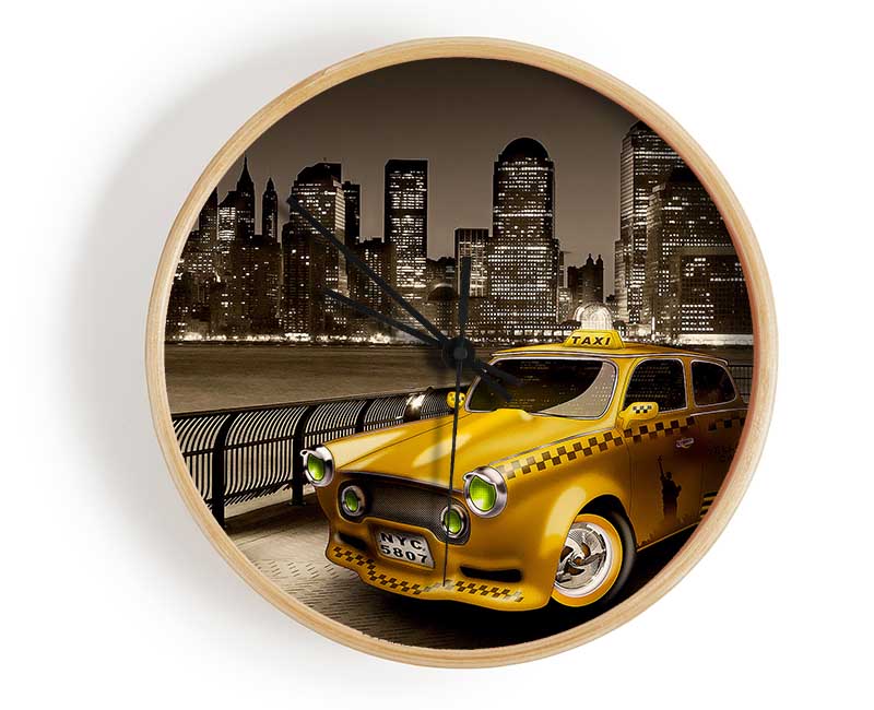 Retro Taxi NYC Clock - Wallart-Direct UK