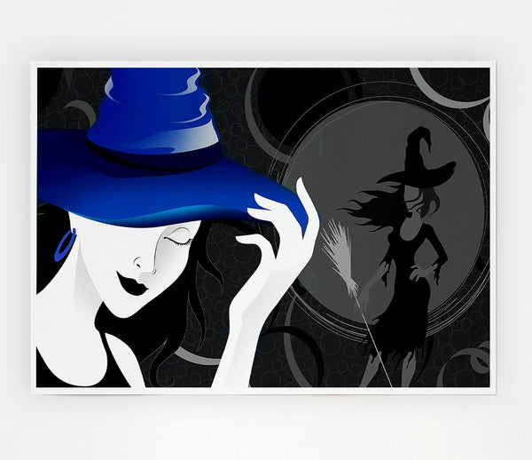 Woman In The Blue Hat Print Poster Wall Art