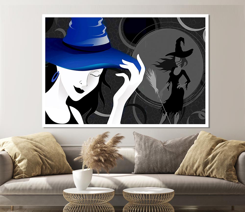 Woman In The Blue Hat Print Poster Wall Art