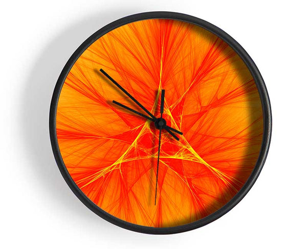 Orange Centre Clock - Wallart-Direct UK