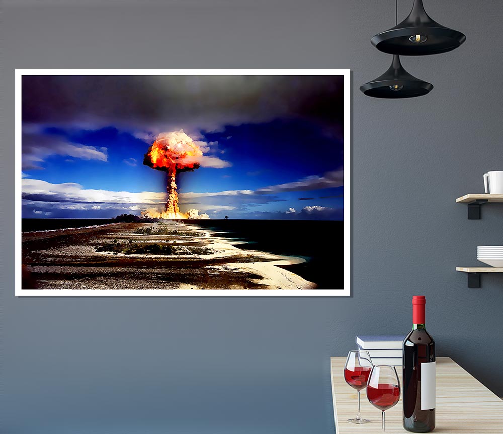 The Atom Bomb Print Poster Wall Art