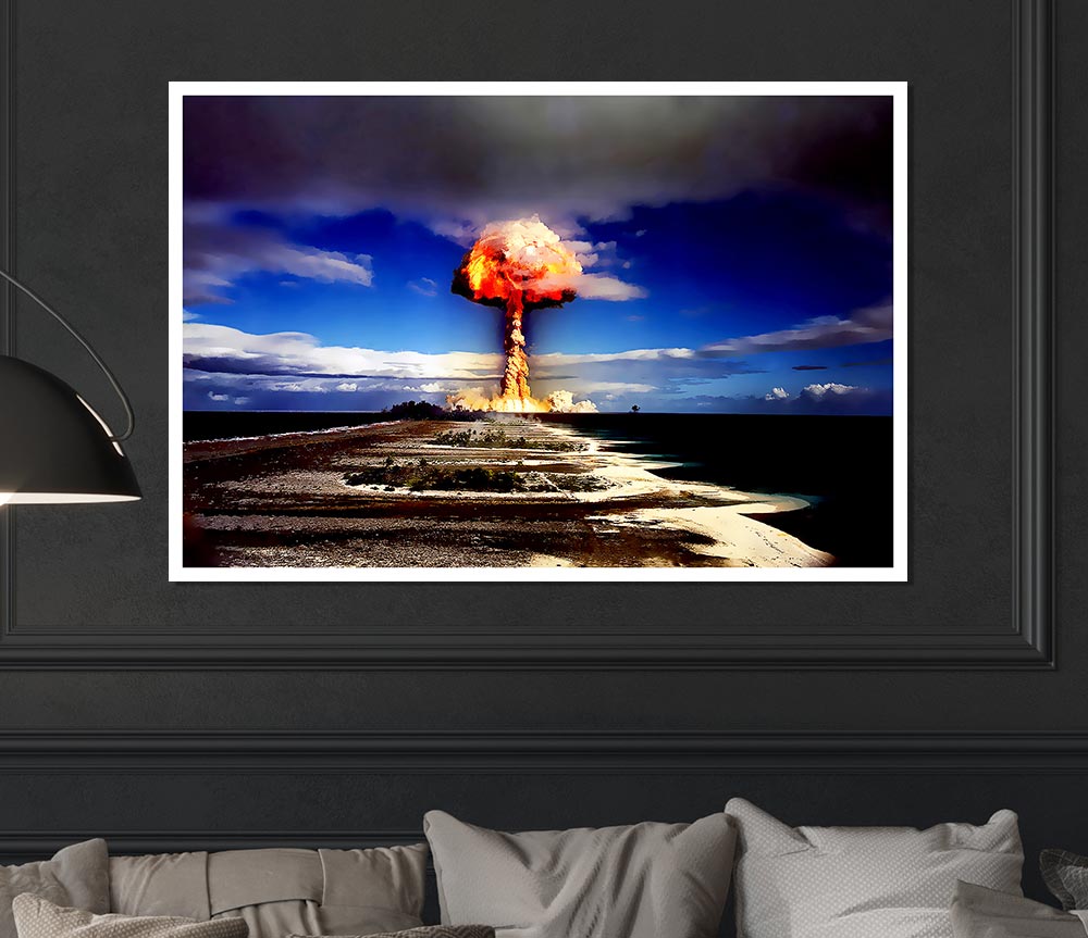 The Atom Bomb Print Poster Wall Art