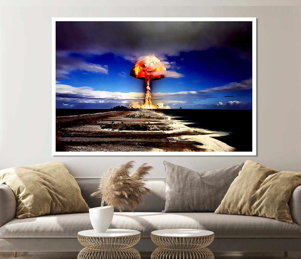 The Atom Bomb Print Poster Wall Art