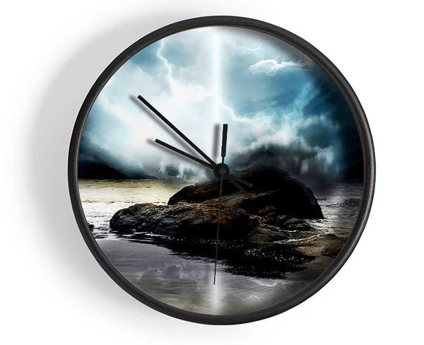 Storm On The Beach Clock - Wallart-Direct UK