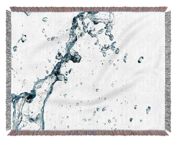 Blue Water Droplet Galore Woven Blanket