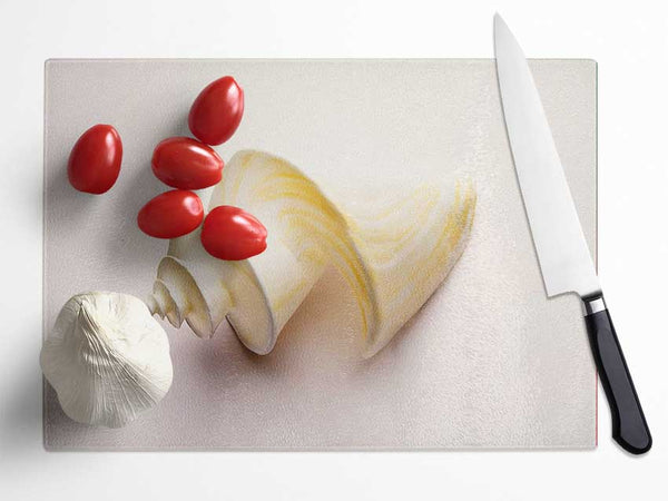 Stunning White Shell Glass Chopping Board